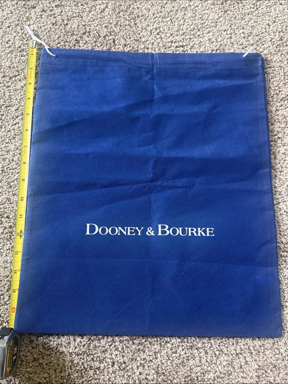 Dooney & Bourke Blue Drawstring Logo Dust Bag 17x14